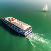 Szent Miklós motoroshajó a Balatonon
