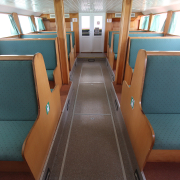 Hévíz motoros hajó belső fedélzete