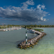 Balatonszemes hajóállomás Földvár motoros