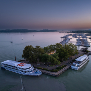 Balatonfüred hajóállomás Szent Miklós és Szigliget hajó