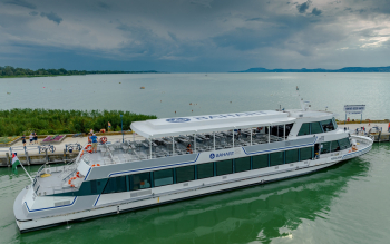 Balatonszemes hajóállomás Szigliget motoros